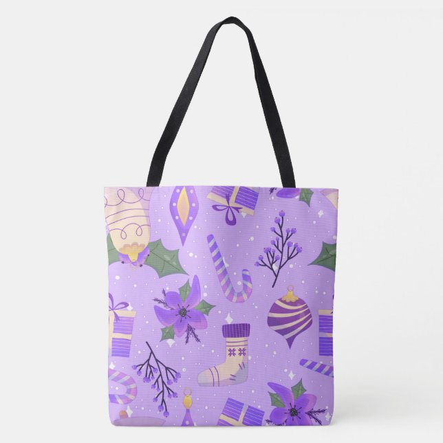 Bolso De Tela alegría navideña (Anverso)