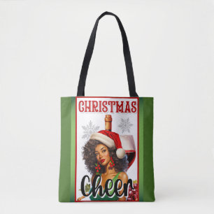 Bolso De Tela Alegría Navideña Retro Pin-up