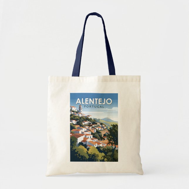 Bolso De Tela Alentejo Portugal Viaje arte de cosecha (Frente)