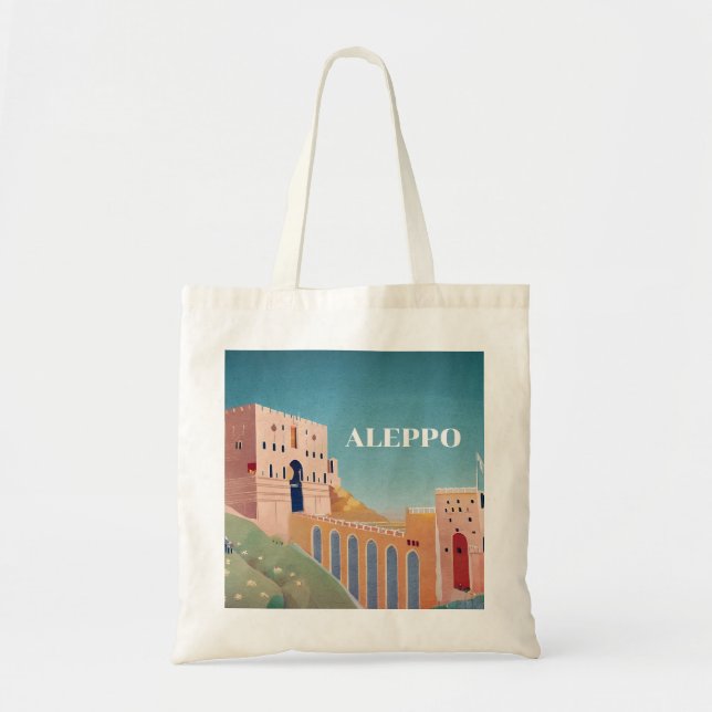 Bolso De Tela Aleppo ق Citaæilustró el arte س・・・・・・・. (Frente)
