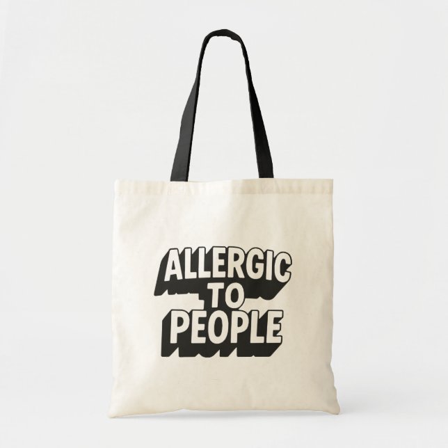 Bolso De Tela Alérgico a las personas (Frente)