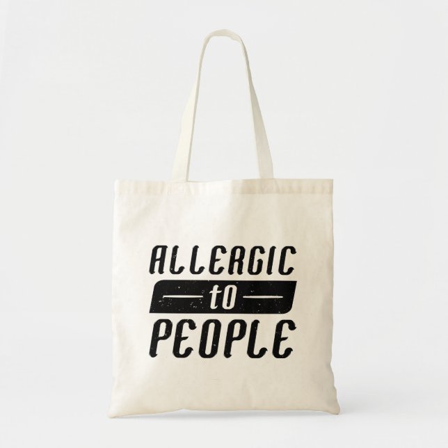 Bolso De Tela Alérgico a personas (Frente)