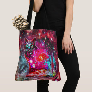 Bolso De Tela Alfa de gato cósmico