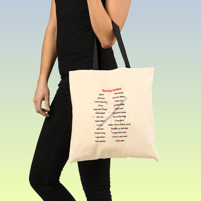 Bolso De Tela Alfabeto ardiente A a Z (with black handles)