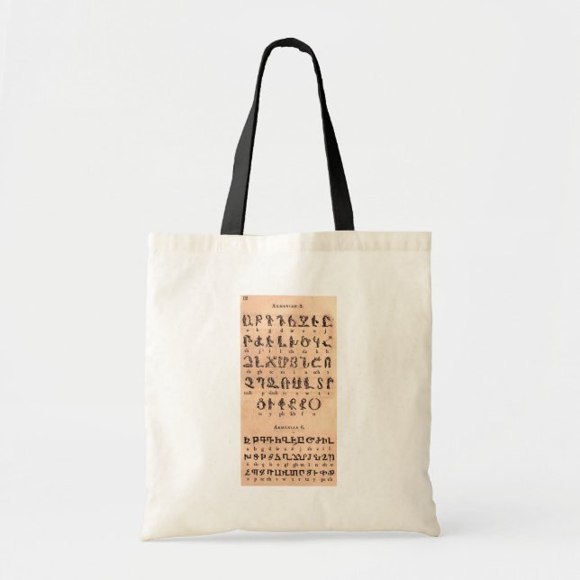 Bolso De Tela Alfabeto armenio (Frente)