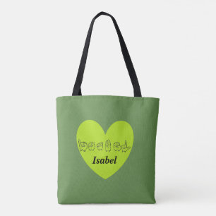 Bolso De Tela Alfabeto conocido de encargo del ASL Isabel