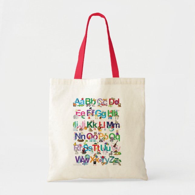 Bolso De Tela Alfabeto de la diversión (Frente)