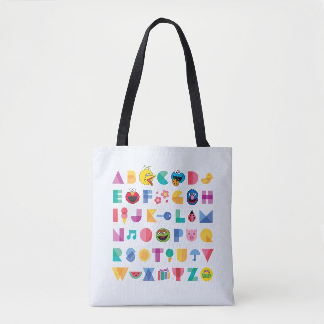 Bolso De Tela Alfabeto de Plaza Sésamo (Anverso)