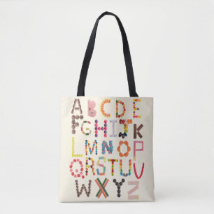 Bolso De Tela Alfabeto divertido