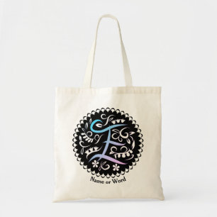 Bolso De Tela Alfabeto E Monograma Escritura a mano