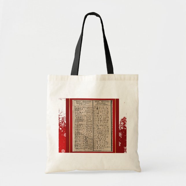 Bolso De Tela Alfabeto etíope-copto (Frente)