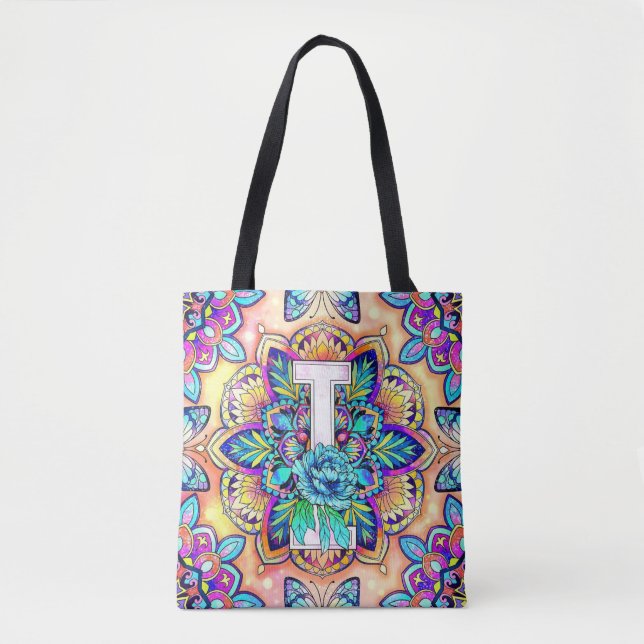 Bolso De Tela Alfabeto I mandala (Anverso)