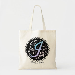 Bolso De Tela Alfabeto I Monograma Escritura a mano
