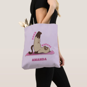 Bolso De Tela Alfombra de Yoga Gata Malvada de Entrenamiento con