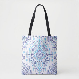 Bolso De Tela Alfombra paisley india, patrón de mandala étnica.