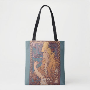 Bolso De Tela Alfonse Mucha Job Art Nouveau