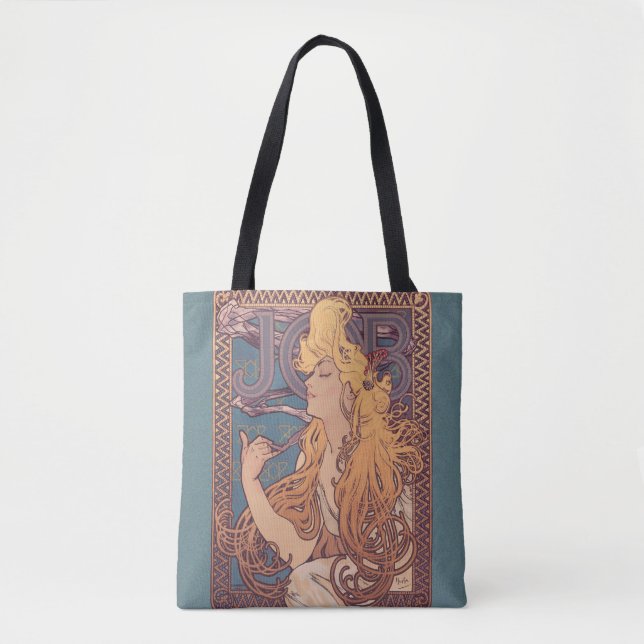 Bolso De Tela Alfonse Mucha Job Art Nouveau (Anverso)