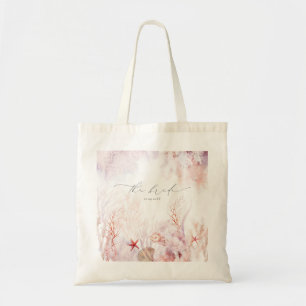 Bolso De Tela Algas marinas submarinas   Seashell Bridal Shower