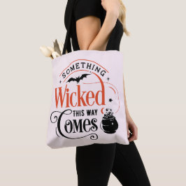 Bolso De Tela Algo Malvado Viene de Esta Manera Rosa Halloween