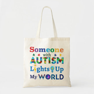 Bolso De Tela Alguien con AUTISMO ilumina mi mundo