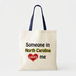 Bolso De Tela Alguien en Carolina del Norte me ama