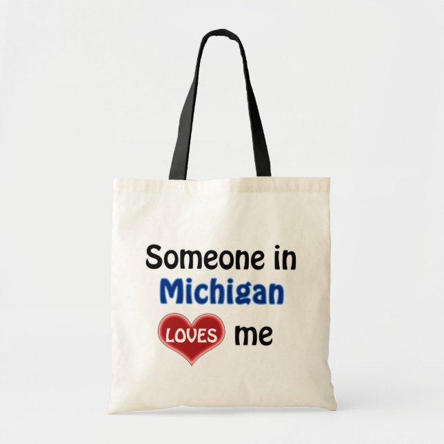 Bolso De Tela Alguien en Michigan me quiere (Frente)