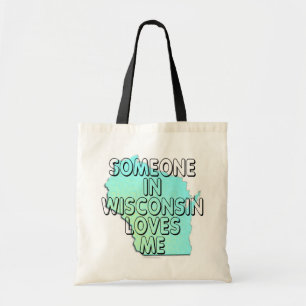 Bolso De Tela Alguien en Wisconsin me ama