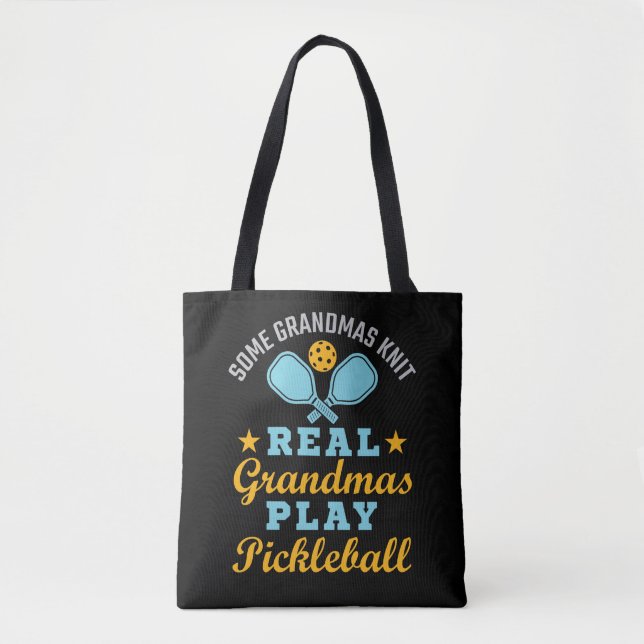 Bolso De Tela Algunos Abuelos Knith Real Grandmas Juegan Pickleb (Anverso)