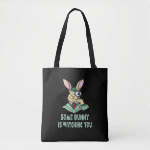 Bolso De Tela Algunos Bunny te observan Easter Bunny