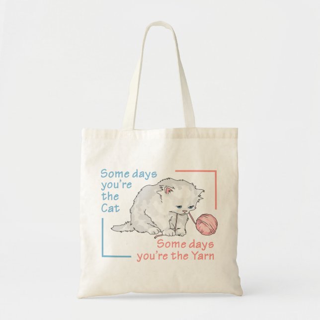 Bolso De Tela Algunos días eres el gato (Frente)