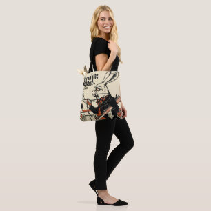 Bolso De Tela Alice Conejo Blanco Clásico País de las Maravillas