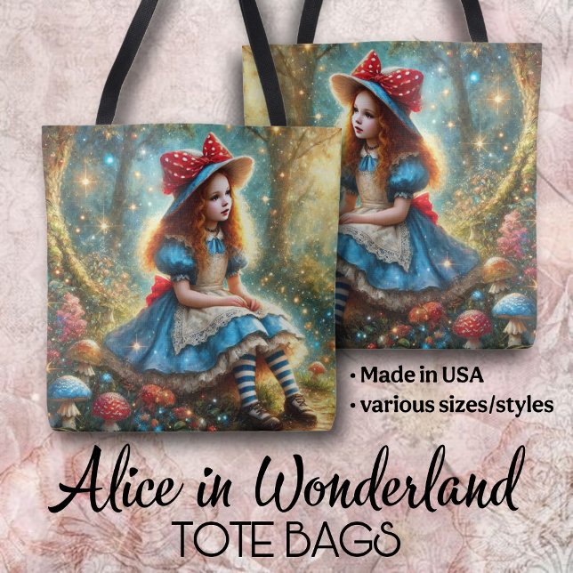 Bolso De Tela Alice In Mushroom Fantasy Forest (Subido por el creador)