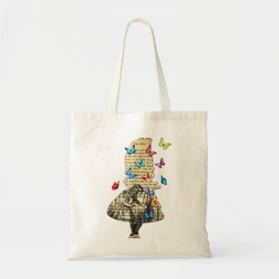 Bolso De Tela Alice In Wonderland Vintage Book