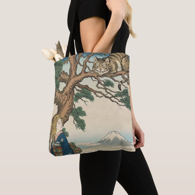Bolso De Tela Alice Lost in Japan | Ukiyo-e Mad Journey (Detalle)