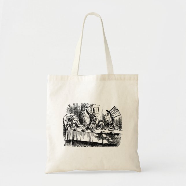 Bolso De Tela Alicia en el Ilustracion Maravillero (Frente)