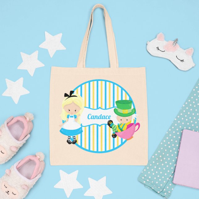 Bolso De Tela Alicia en el Monograma de Niños Cables de Maravill (Subido por el creador)