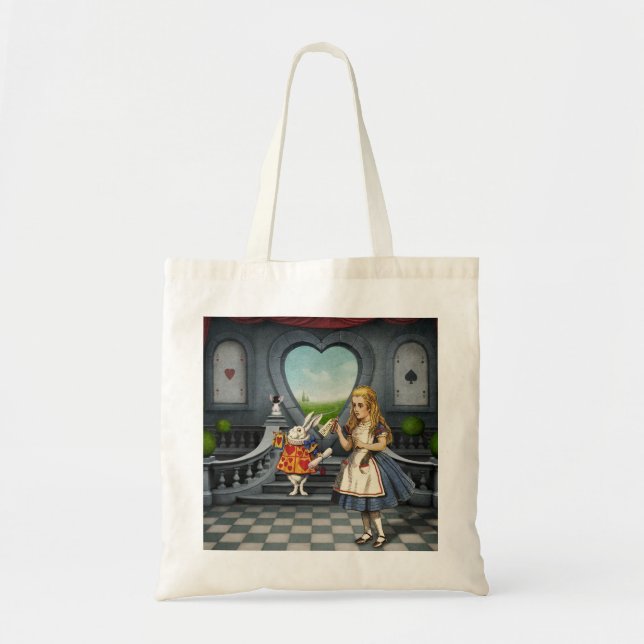 Bolso De Tela Alicia en el país de las maravillas me bebe Tote p (Frente)