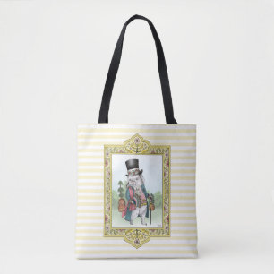 Bolso De Tela Alicia en la cesta de huevos de pascua de conejo b