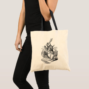 Bolso De Tela Alicia vintage en el País de las Maravillas, reloj
