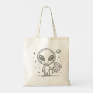 Bolso De Tela Alien ama la pizza