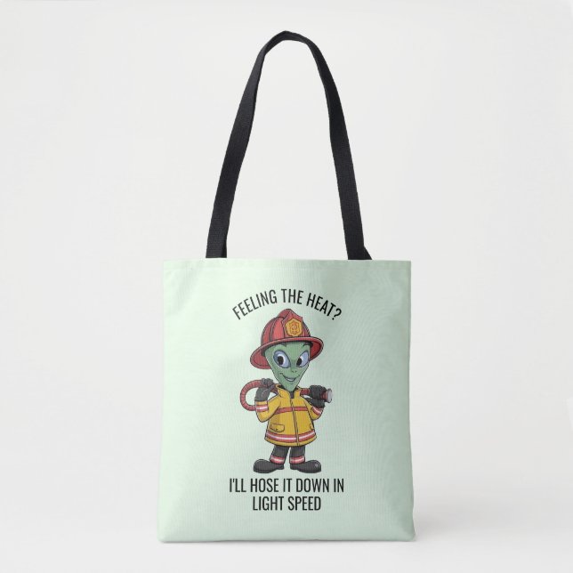 Bolso De Tela Alien Firefighter (Anverso)