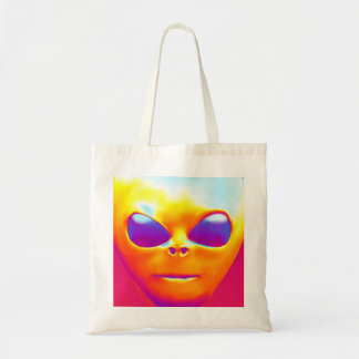 Bolso De Tela Alien psicodélico