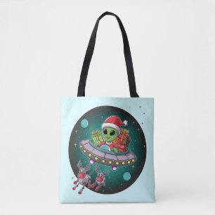 Bolso De Tela Alien Santa en OVNI