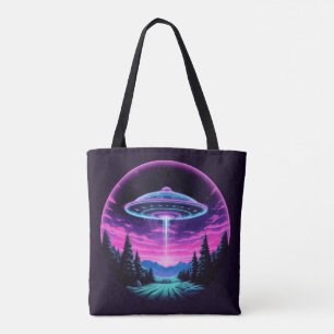 Bolso De Tela Alien Spaceship Retro Futurista