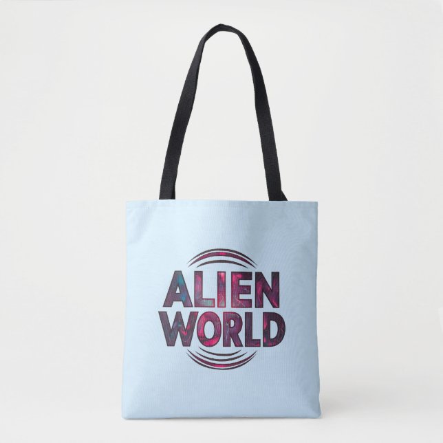 Bolso De Tela Alien World (Anverso)