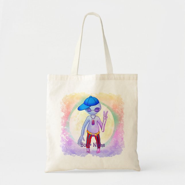 Bolso De Tela Alienígena Punk (Frente)