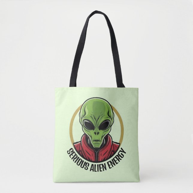 Bolso De Tela Alienígena Verde (Anverso)