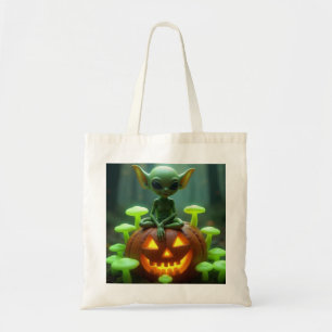 Bolso De Tela Alienígena verde en Halloween