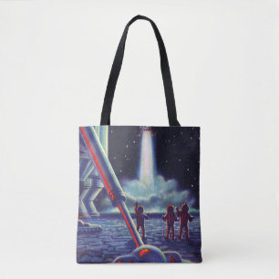 Bolso De Tela Alienígenas de ciencia ficción vintage saludan a u