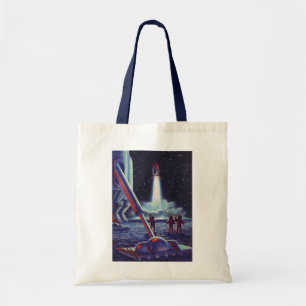 Bolso De Tela Alienígenas de ciencia ficción vintage saludan a u
